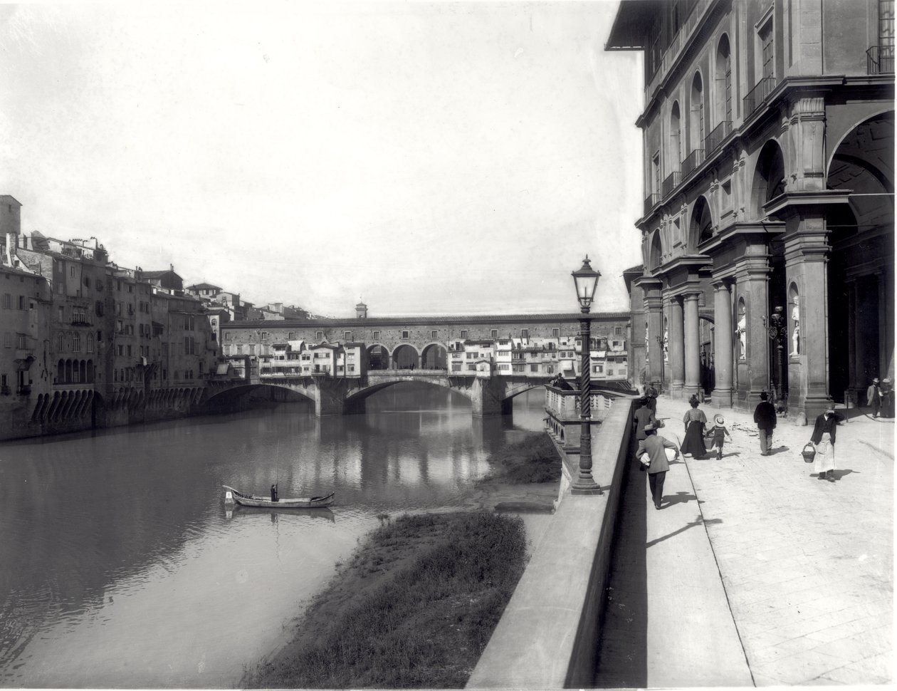 Ponte Vecchio og Uffiziernes facade af Italian Photographer Italian Photographer