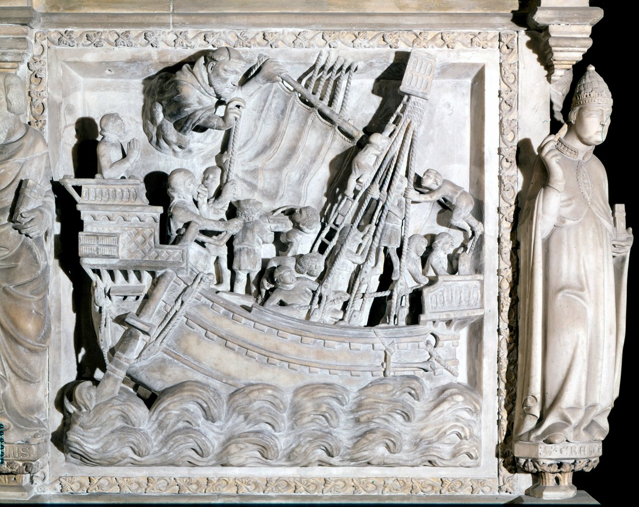 1300-tallets skib. St. Eustorgio-kirken i Milano. af Italian School