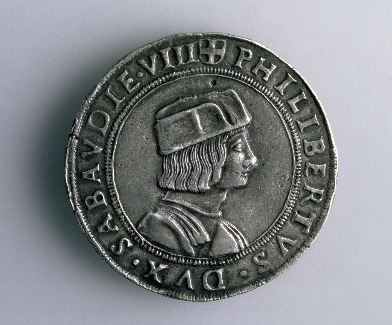 4-Teston mønt (forside) af Philibert II af Savoyen (1497-1504), 15.-16. århundrede (sølv) (for bagside se 165733) af Italian School