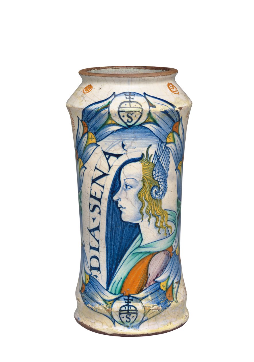 I Deruta Maiolica "Bella Donna" Albarello, c.1510-20 af Italian School