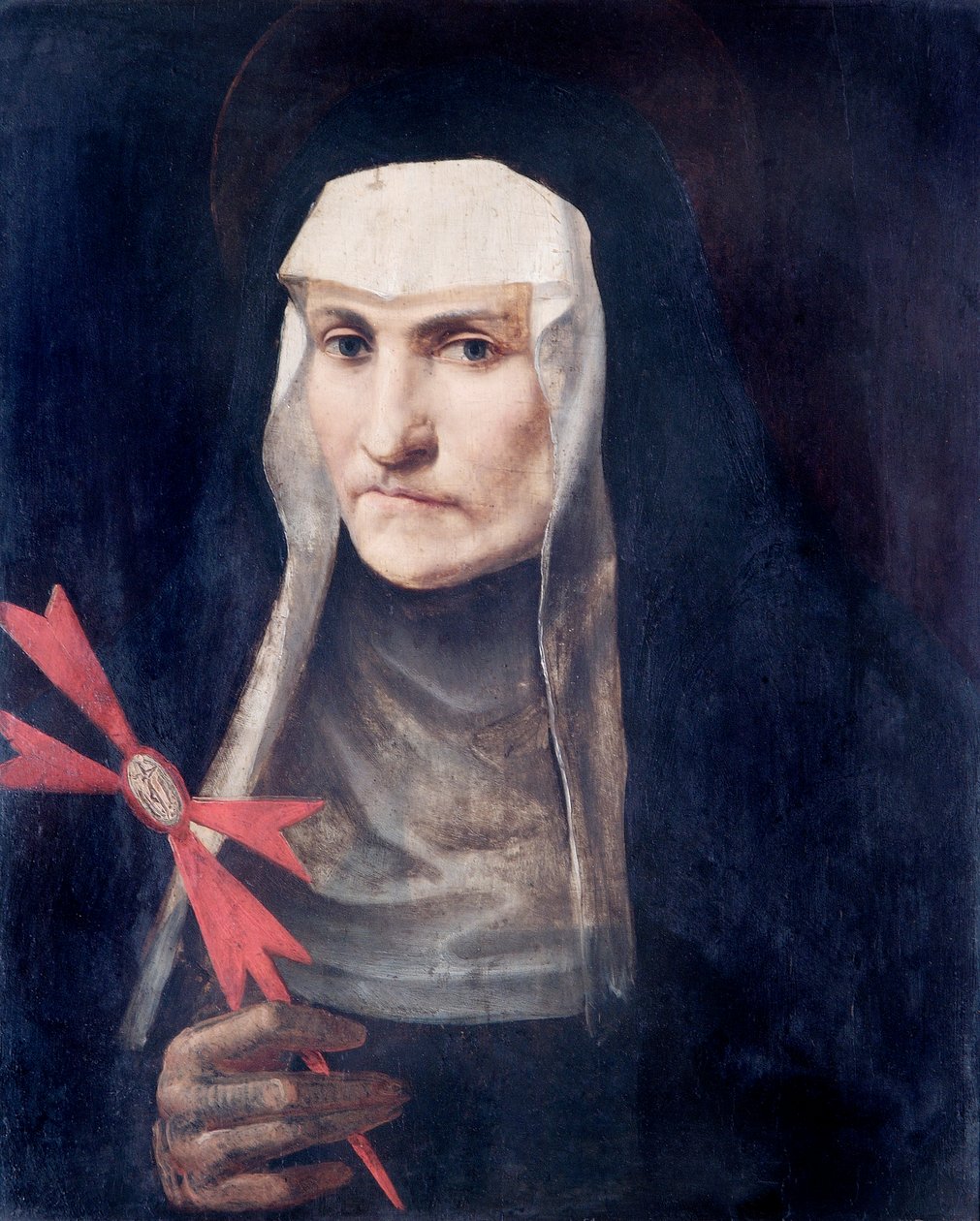 En hellig nonne, ca. 1600 (olie på poppelpanel) af Italian School