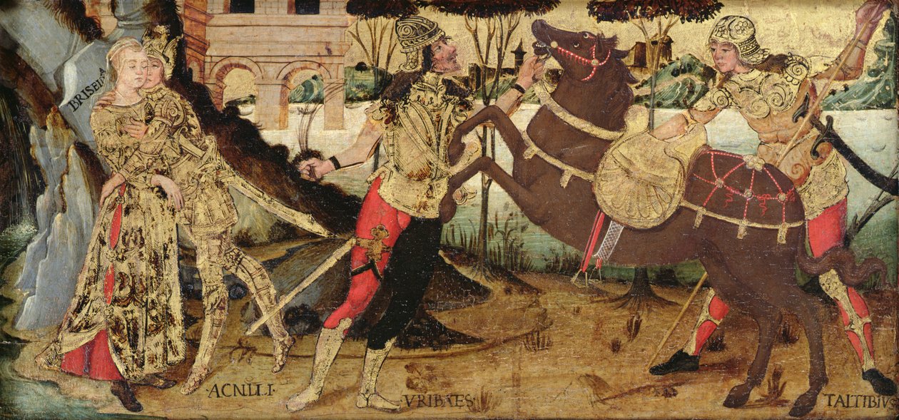 Achilles siger farvel til Briseis, Umbrian School af Italian School