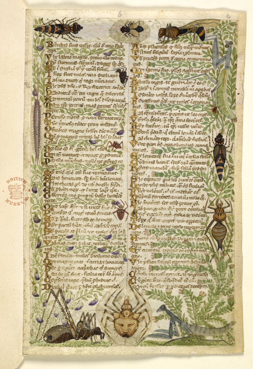 Tilføj MS 28841 f.006r Blade fra en prosaafhandling om de syv laster og et vers om begivenheder fra Siciliens historie på Frederik II