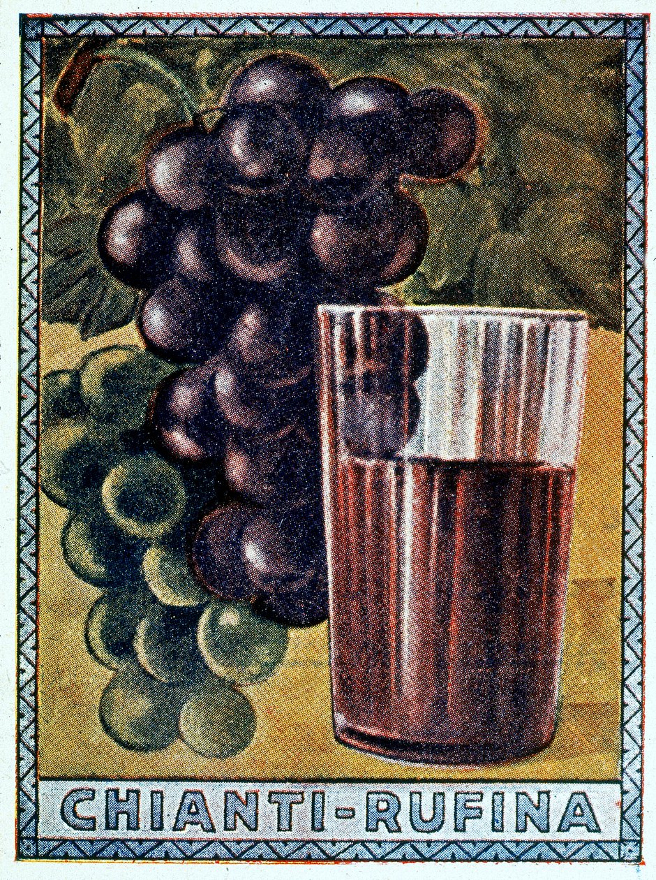 En historisk plakat af Chianti Rufina af Italian School