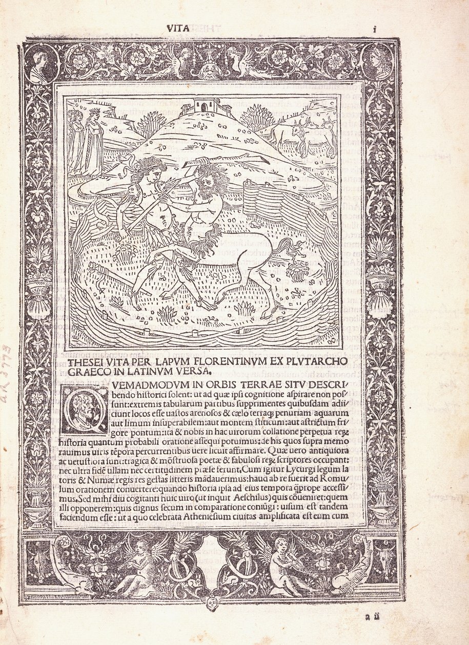 En illustreret side fra en latinsk udgave af Plutarchus