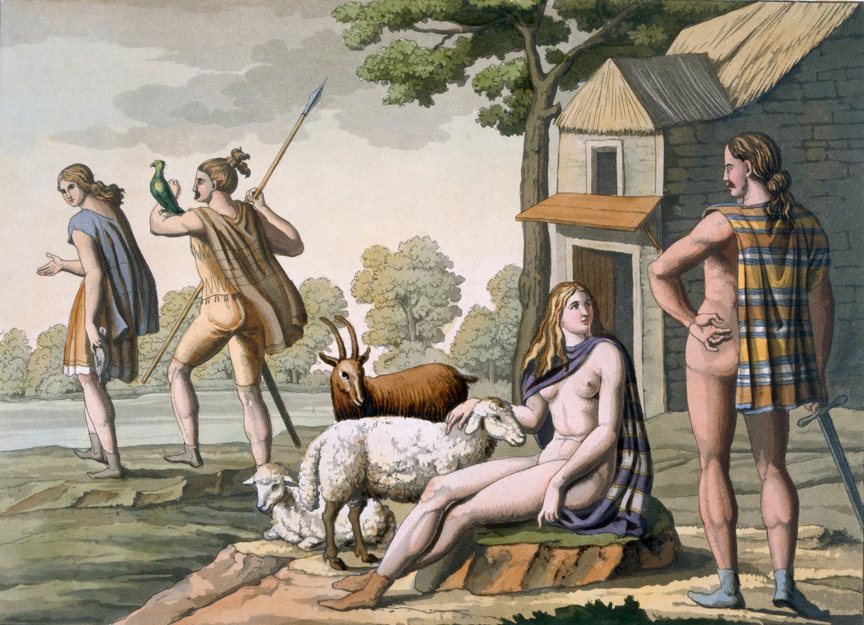 Oldtidens gallere, ca. 1800-18 af Italian School