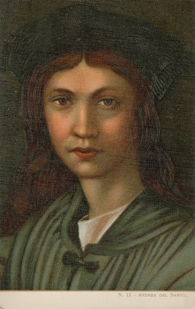 Andrea del Sarto, italiensk maler (chromolitho) af Italian School
