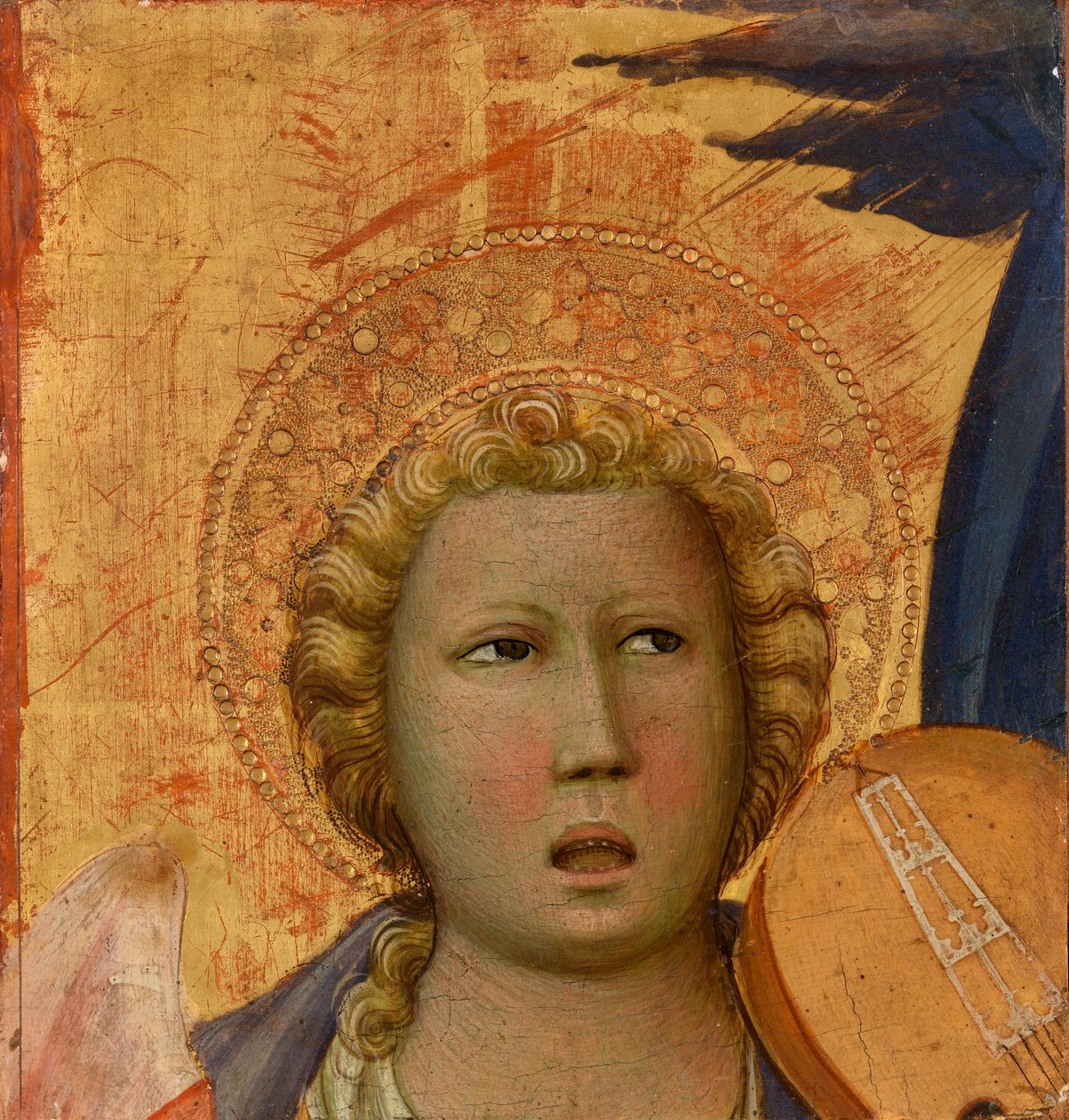 Engel (tempera og bladguld på panel) af Italian School