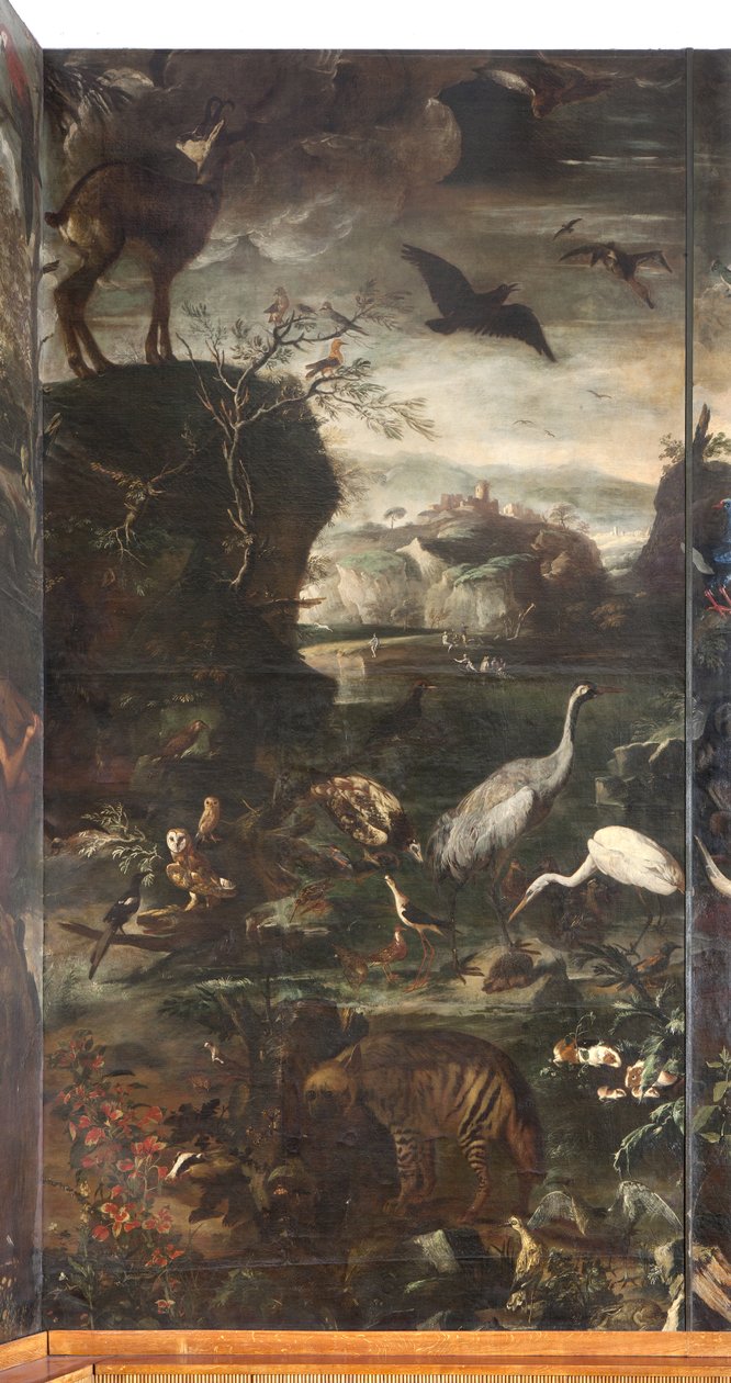 Dyr, Myte om Orfeus, detaljer af Italian School