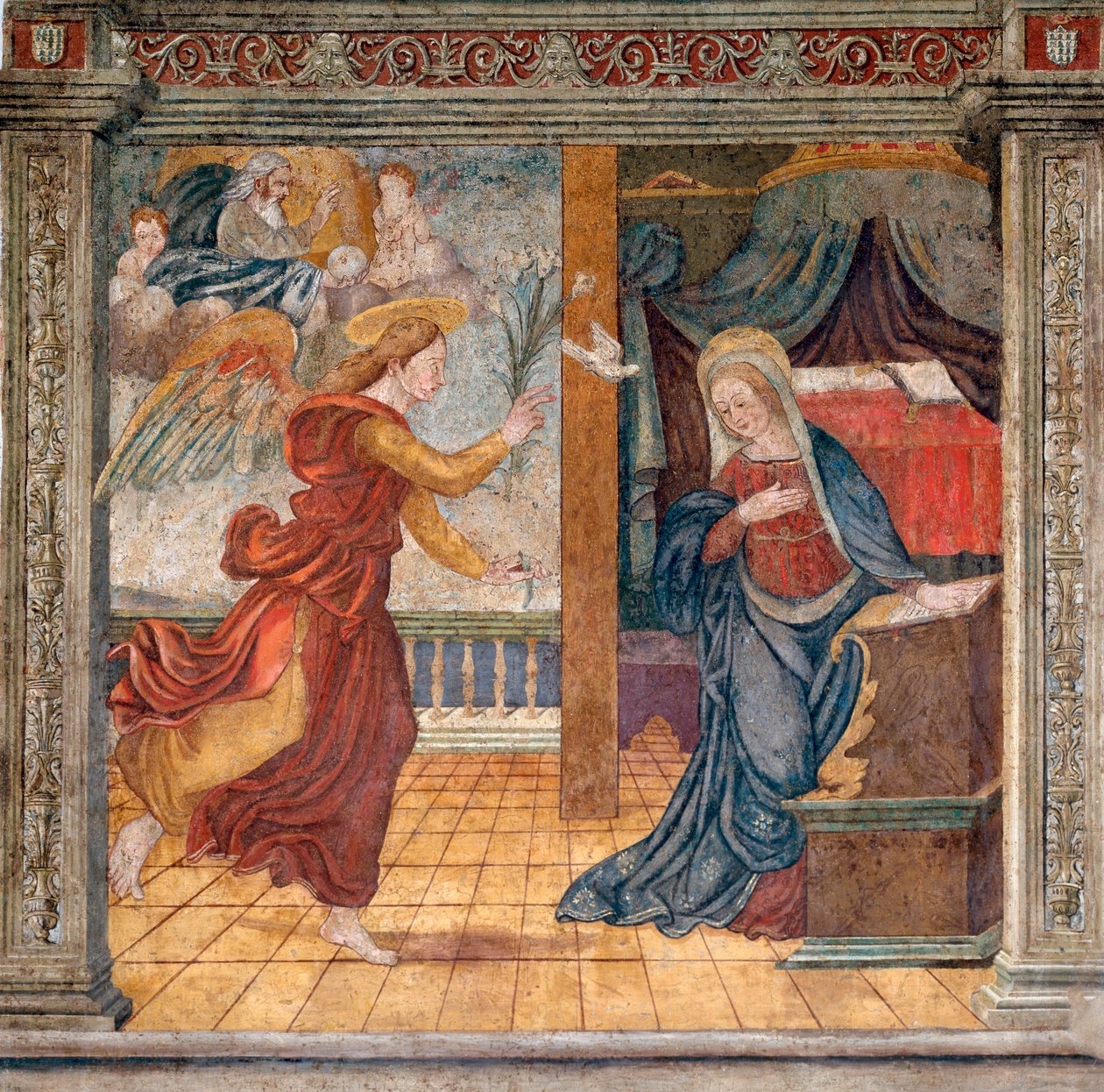 Anonym fresko fra slutningen af ​​det 15. århundrede Camerino, Monastero di Santa Chiara af Italian School