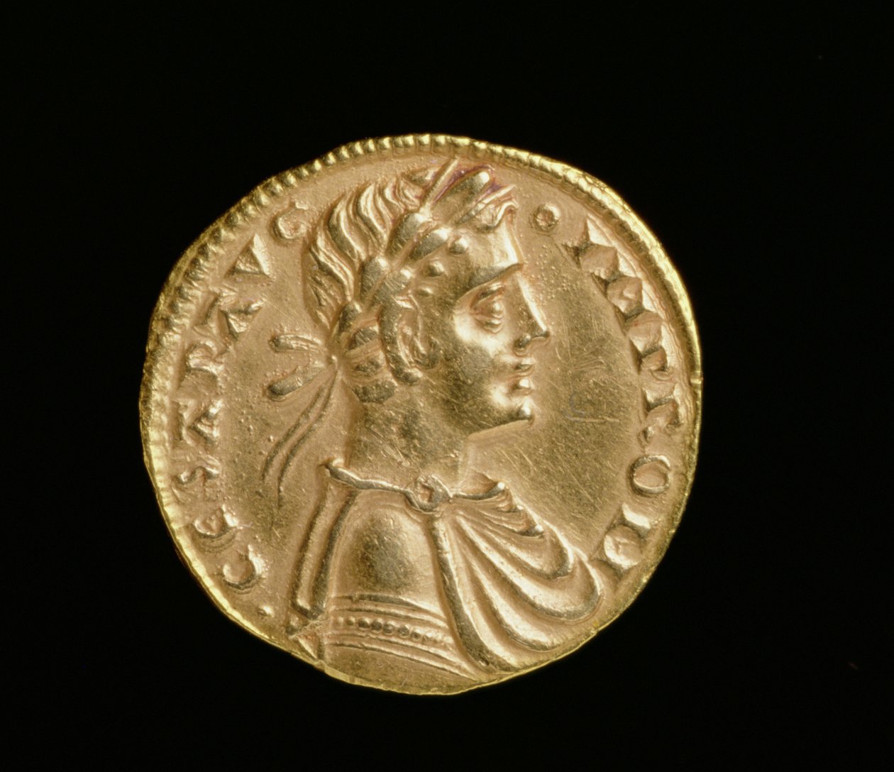 Augustalis af Frederik II (1198-1250), Kongeriget Sicilien og Syditalien, Messina Mynt, 1231-50 (forside) (guld) (for bagside se 168053) af Italian School