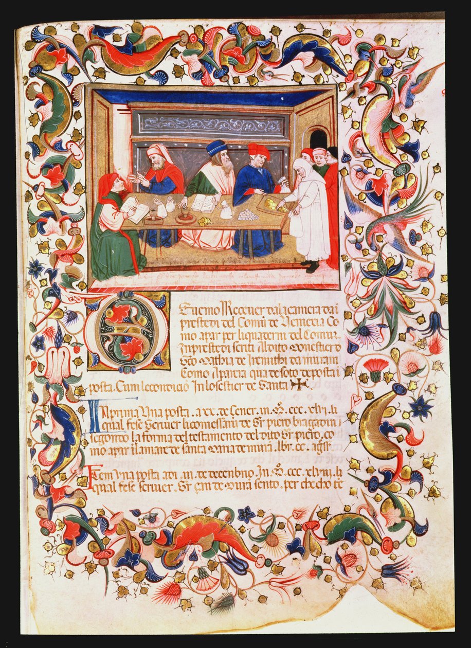 Banking, Veneto-Bolognese School (miniature) (se også 60916 & 60918-9) af Italian School