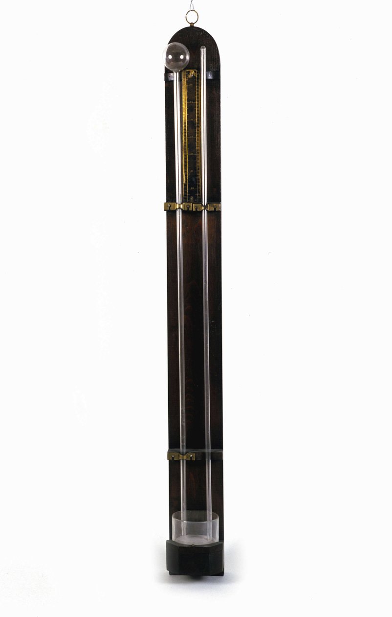 Barometer (kviksølvrør) af Evangelista Torricelli eller Toricelli (1608 - 1647). Museum for Videnskab og Teknologi. Milano af Italian School