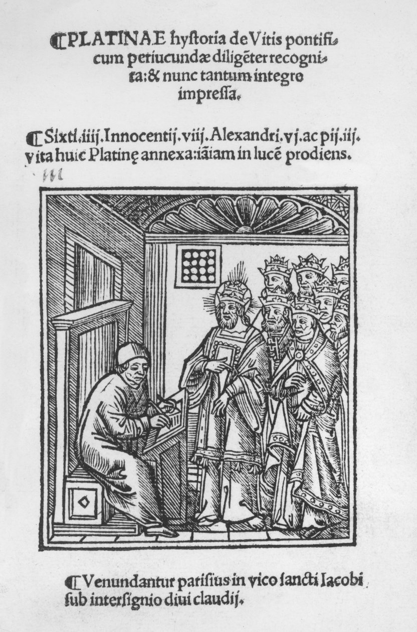 Bartolommeo de Sacchi (Platina) skriver 