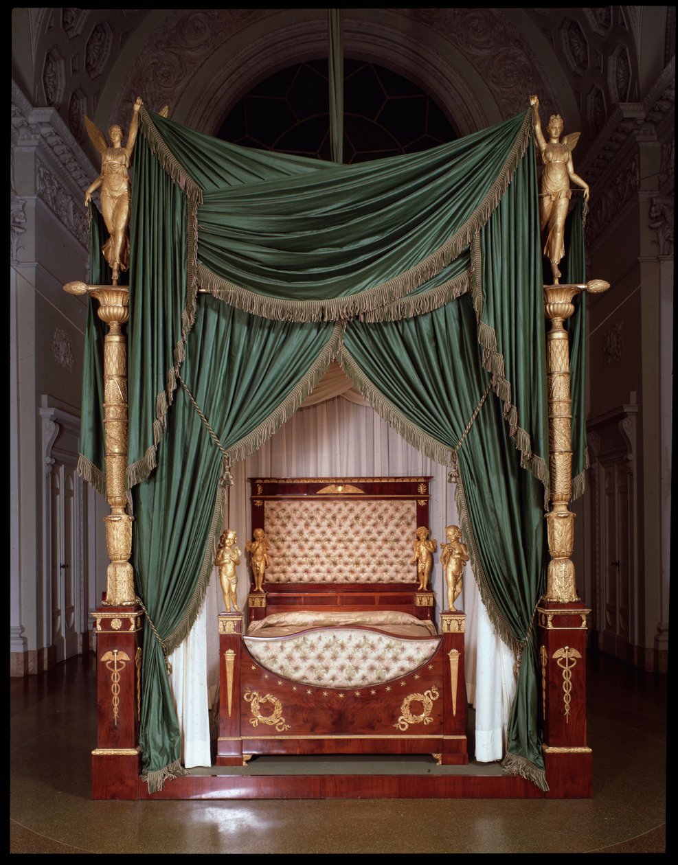 Seng af Carlo Ludovico di Borbone (Charles II af Parma) realiserer i regionen Lucca - Seng af Carlo II di Parma (Charles II af Bourbon-Parma) (1799-1883) fra Lucca fremstiller - Firenze, Palazzo Pitti af Italian School
