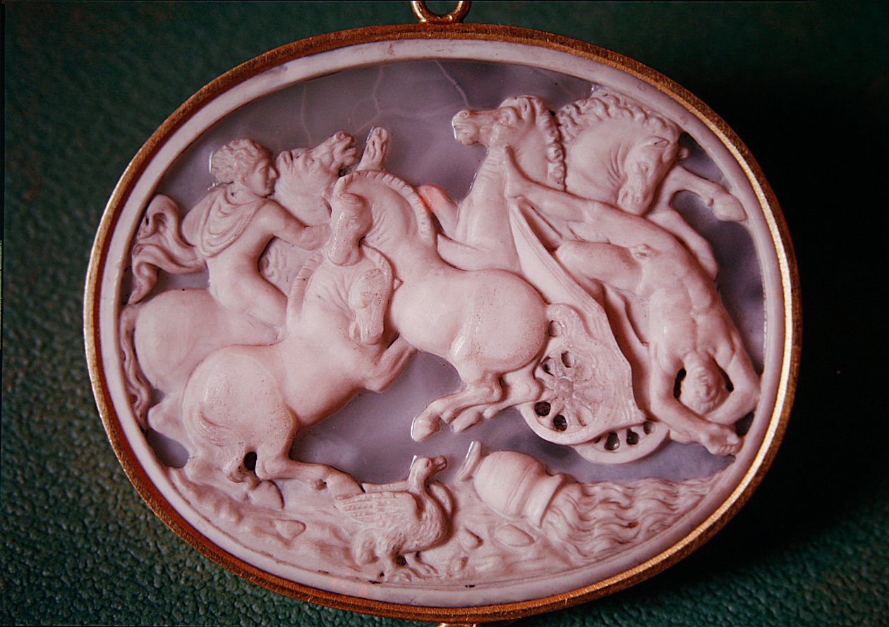Cameo of the Fall of Phaeton (agat) af Italian School
