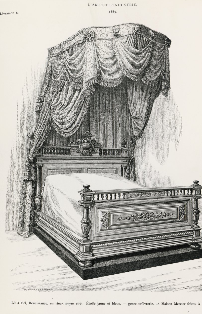 Himmelseng, af Mercier Freres, Paris, illustration fra Kunst og industri af Italian School
