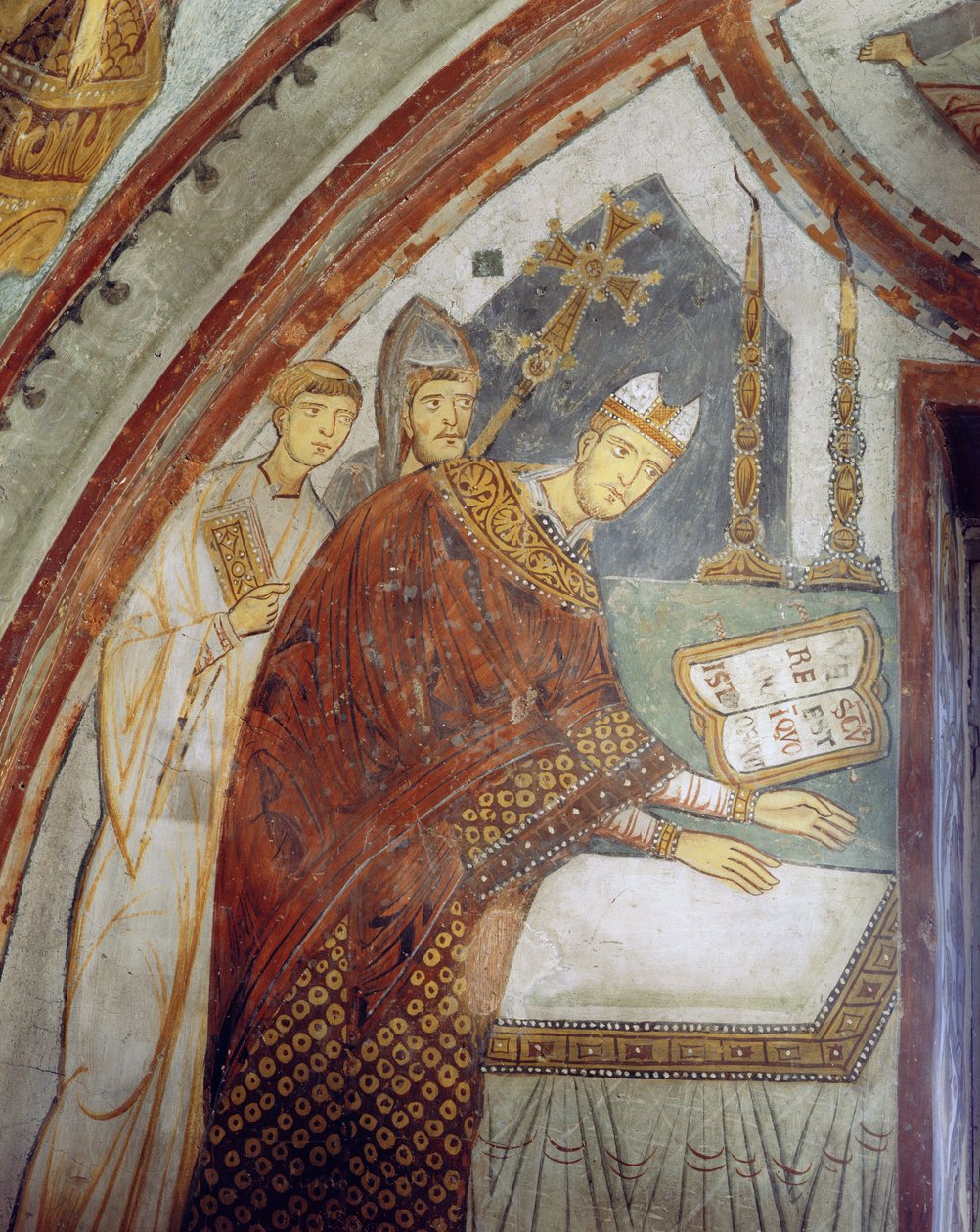 Kardinal Ugolino di Ostia (senere pave Gregor IX), indviede kapellet, St. Gregorys Kapel, ca. 1224 af Italian School