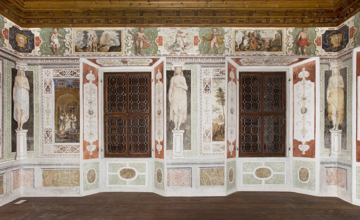 Caryatids Room: Metamorphoses af Ovid (fresco) af Italian School
