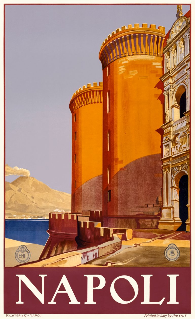 Castel Nuovo i Napoli af Italian School