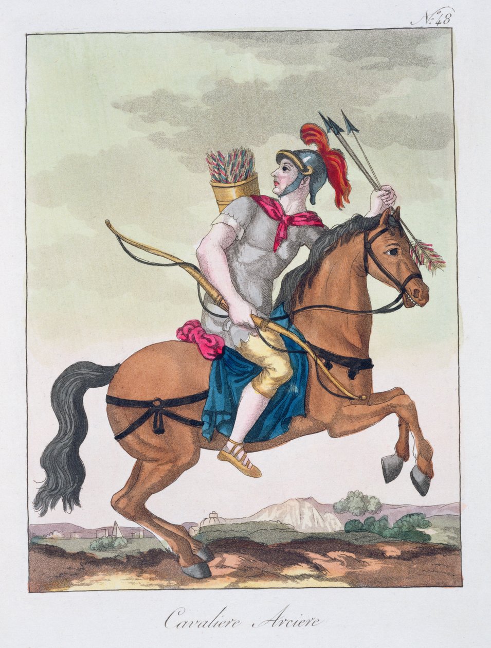 Cavalry Archer, fra LAntica Roma, 1825 af Italian School