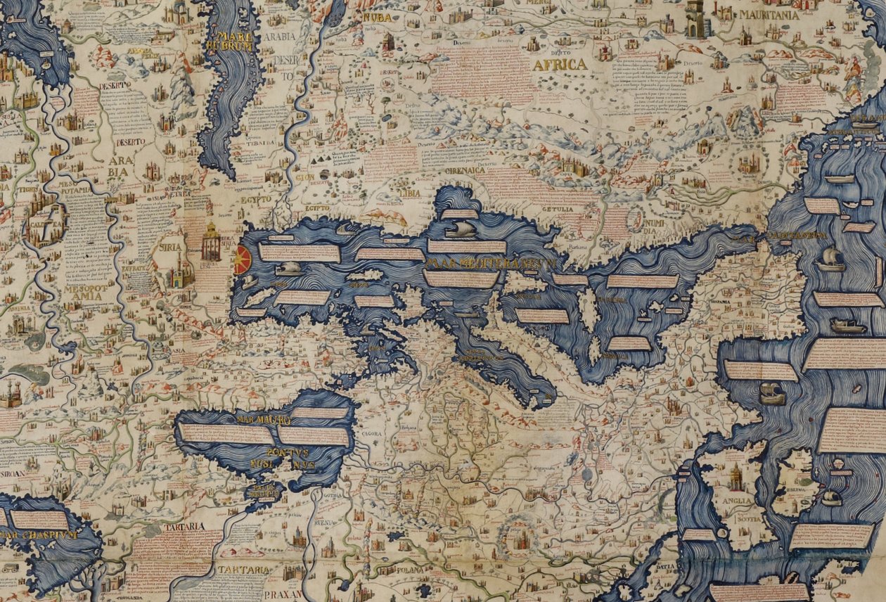 Detalje af Middelhavet, fra Add. 11267 