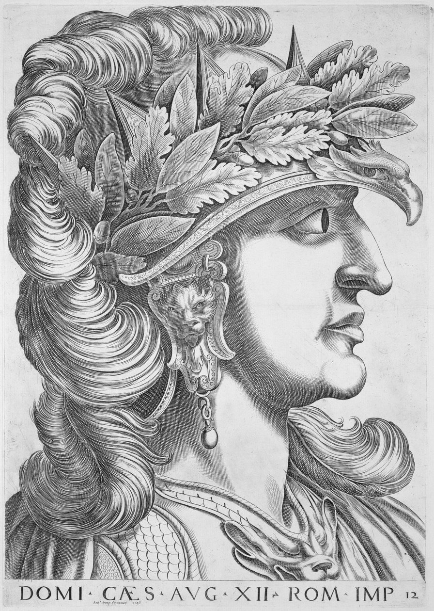 Domitian Cæsar (51-96 e.Kr.), 1596 af Italian School