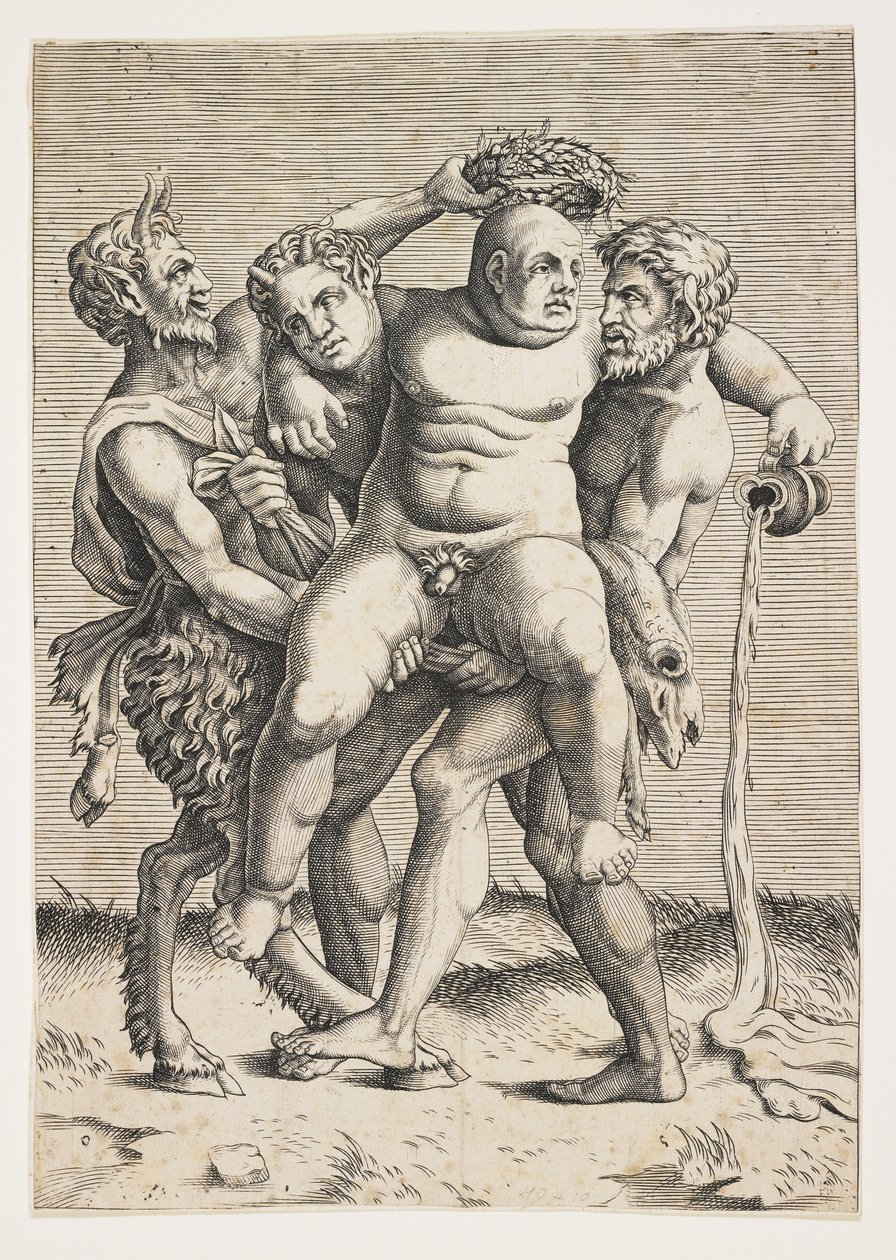Drunken Silenus af Italian School