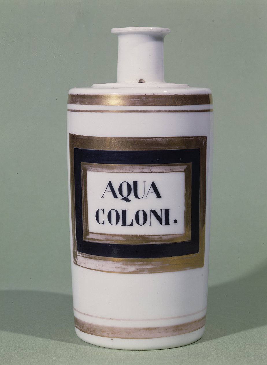 Eau de Cologne flaske, tidligt i det 19. århundrede (keramik) af Italian School