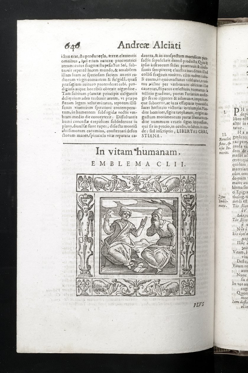 Emblem 152, In Vitam Humanum, fra Andrea Alciatos Emblemata, Padua, Petro Paulo Tozzi af Italian School