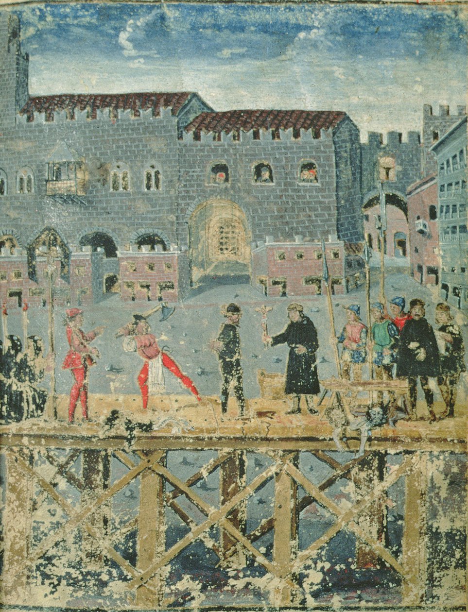 Henrettelse i Ferrara, fra Book of the Condemned by Justice af Italian School