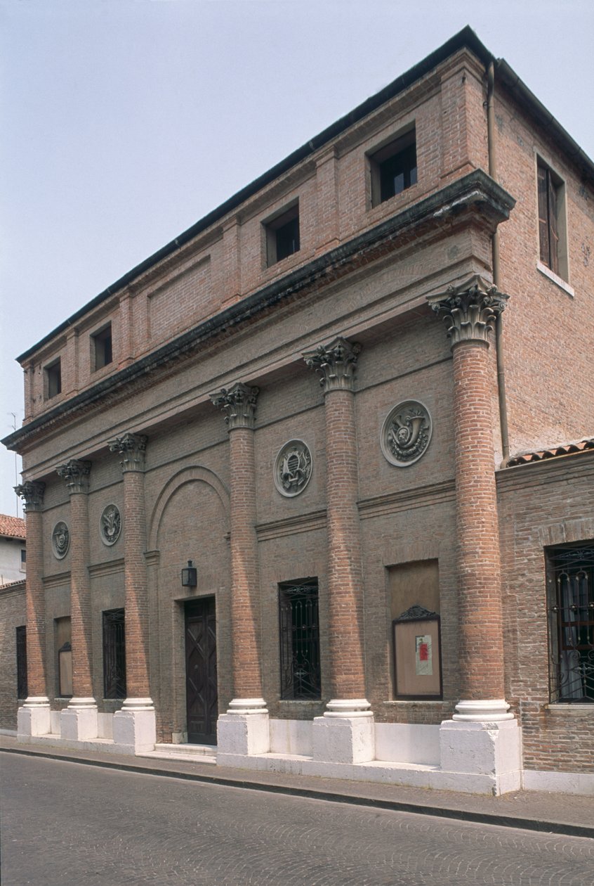 Facade af Teatro Accademico (foto) af Italian School