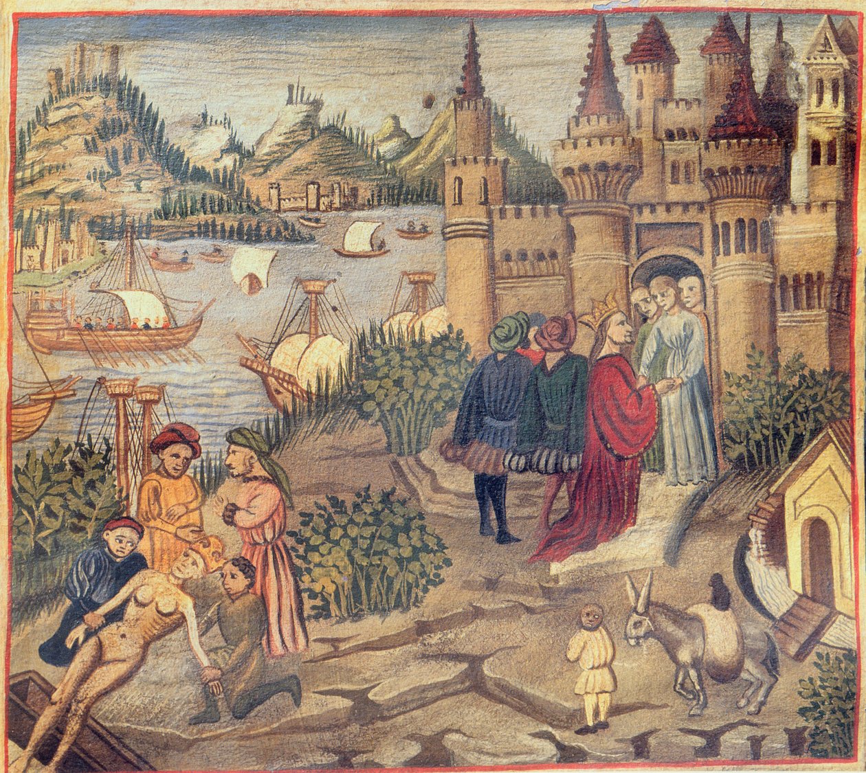 Faksimile fra Salerno-skolen, fra medicinkanonen af Avicenna (Ibn Sina) (980-1037) af Italian School