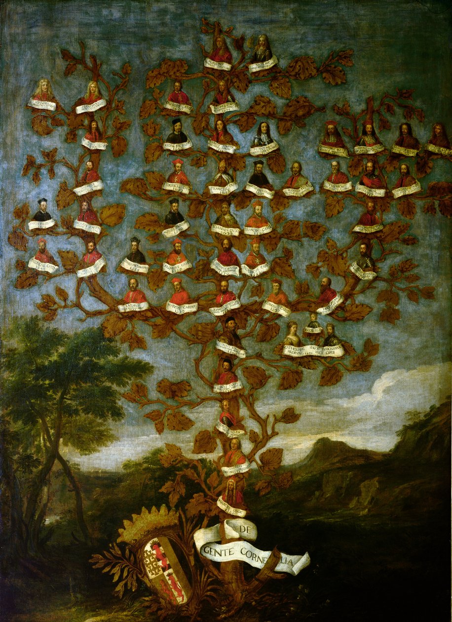 Stamtræ for familien Cornaro af Italian School
