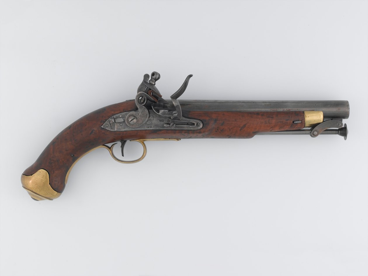 Flintlock 16-boret (0,65 tommer) pistol, New Land Pattern, Light Dragonons, ca. 1808 (pistol, flintlock, .65 i New Land-mønster let dragon) af Italian School