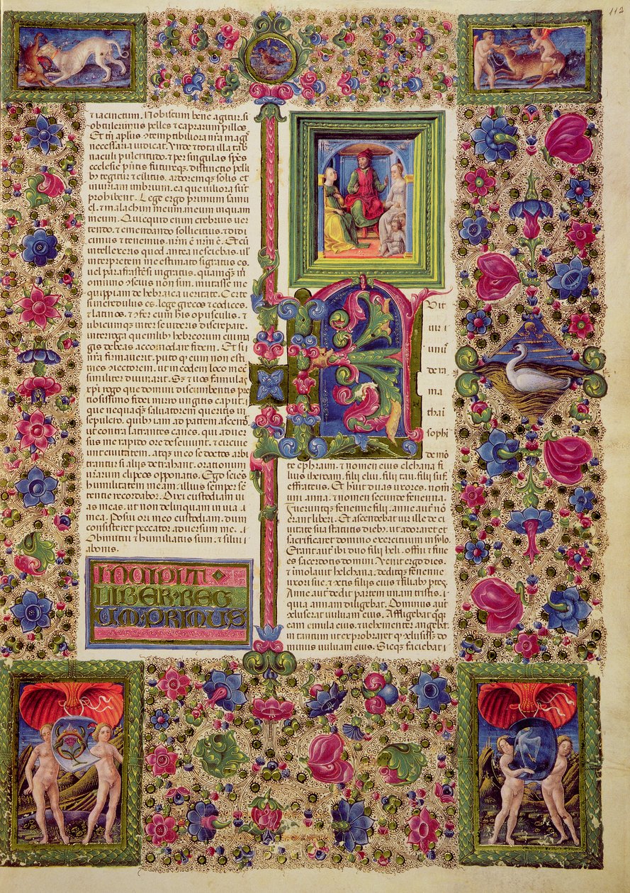 Fol.112r Den første Kongebog, fra Borso d