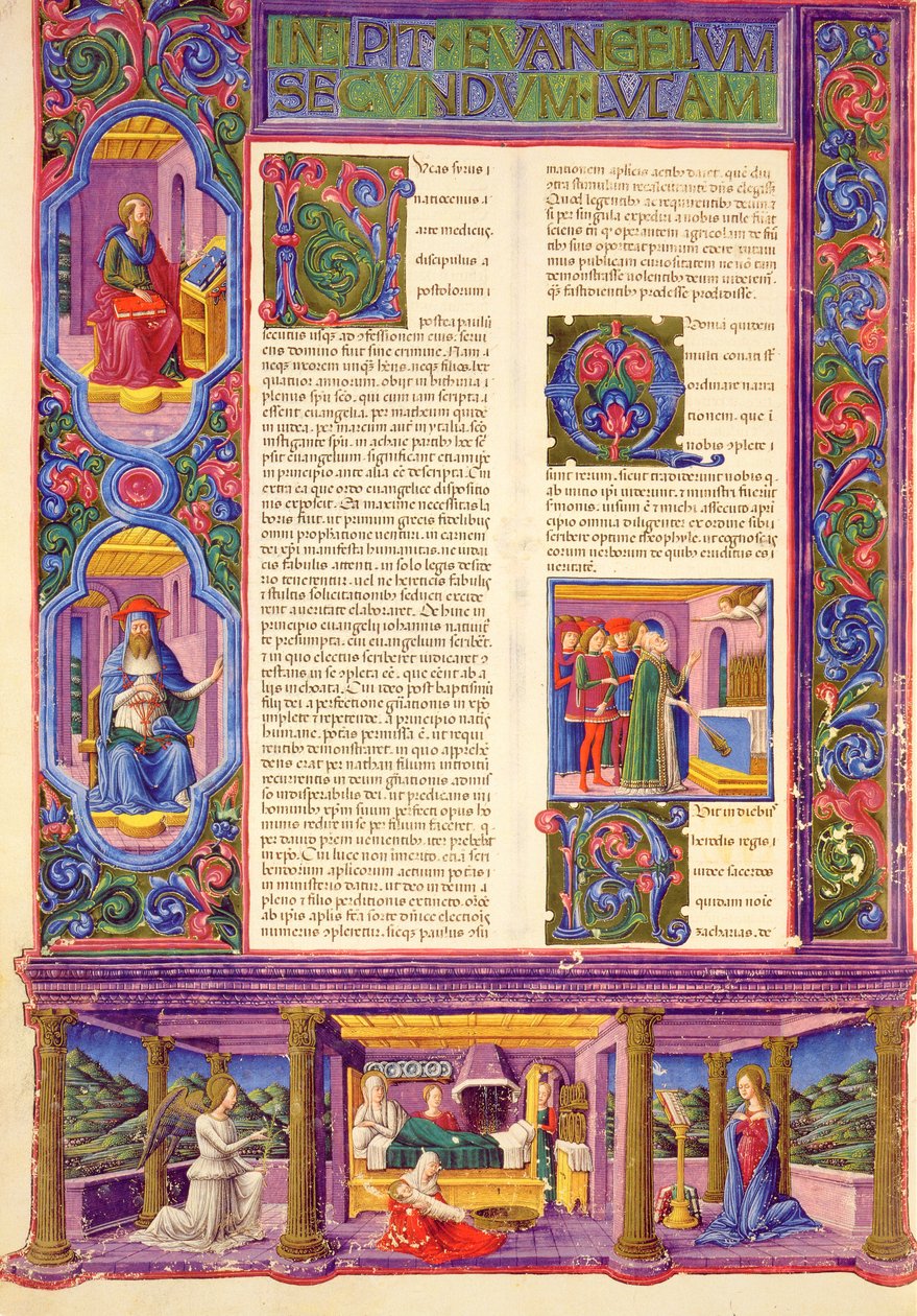Fol.157v Andet Lukasevangelium, fra Borso d
