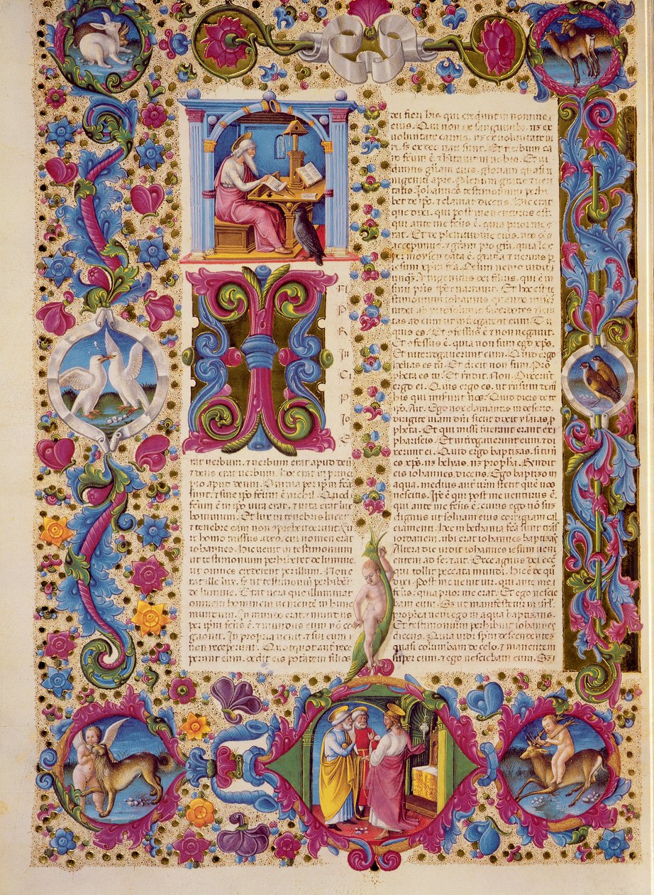 Fol.172v Andet Johannesevangelium, fra Borso d