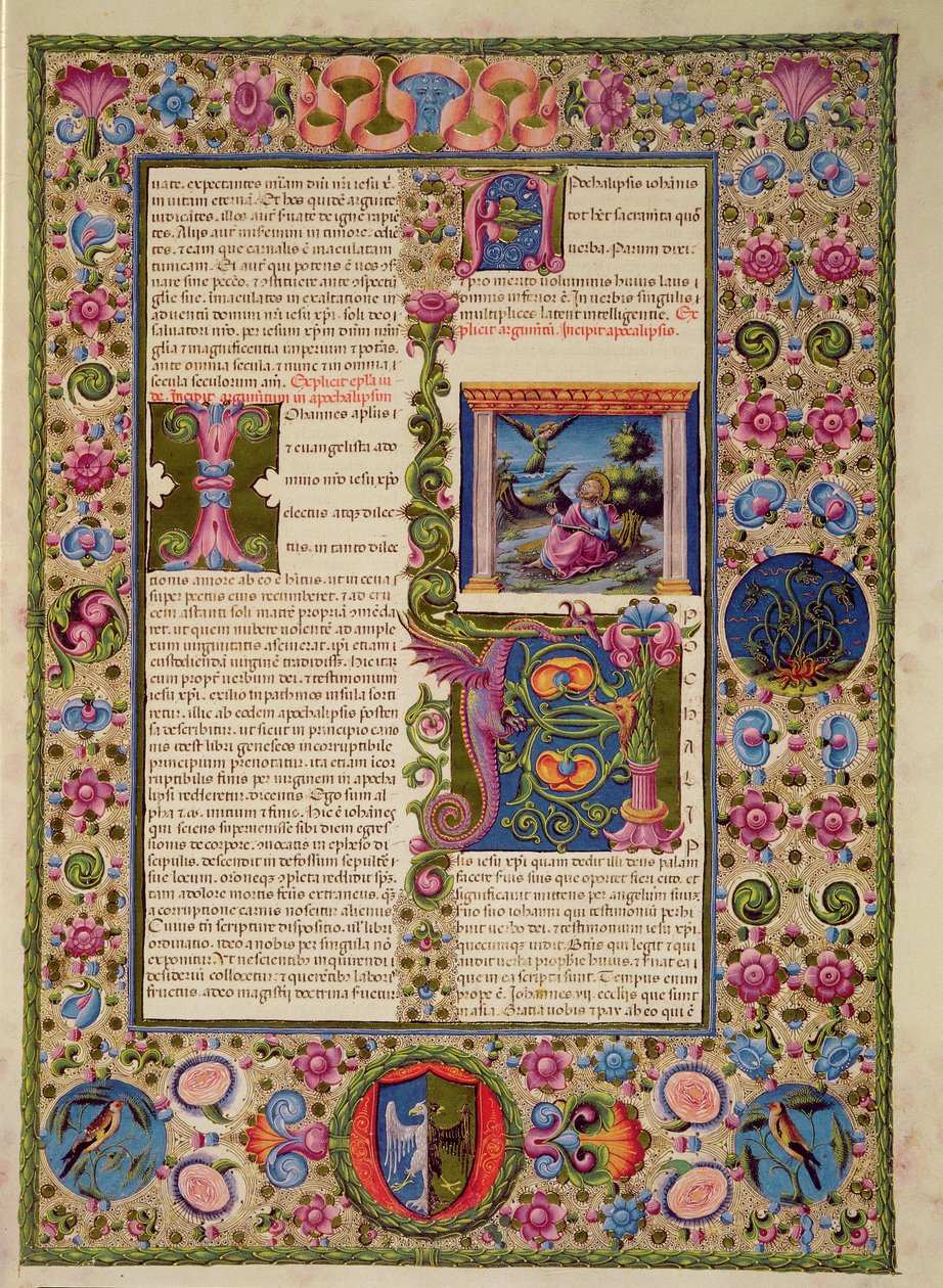 Fol.236r Åbning til Apokalypsens Bog, fra Borso d