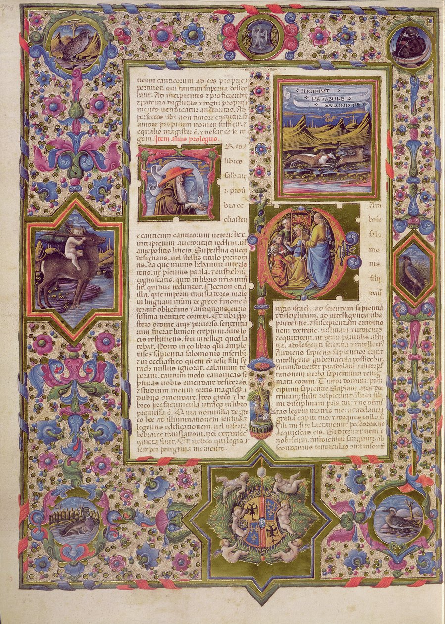 Fol.270v Åbning til Salomons Bog, fra Borso d