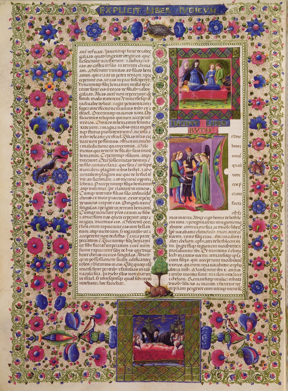 Fol.280r Åbning af Ruths Bog, fra Borso d