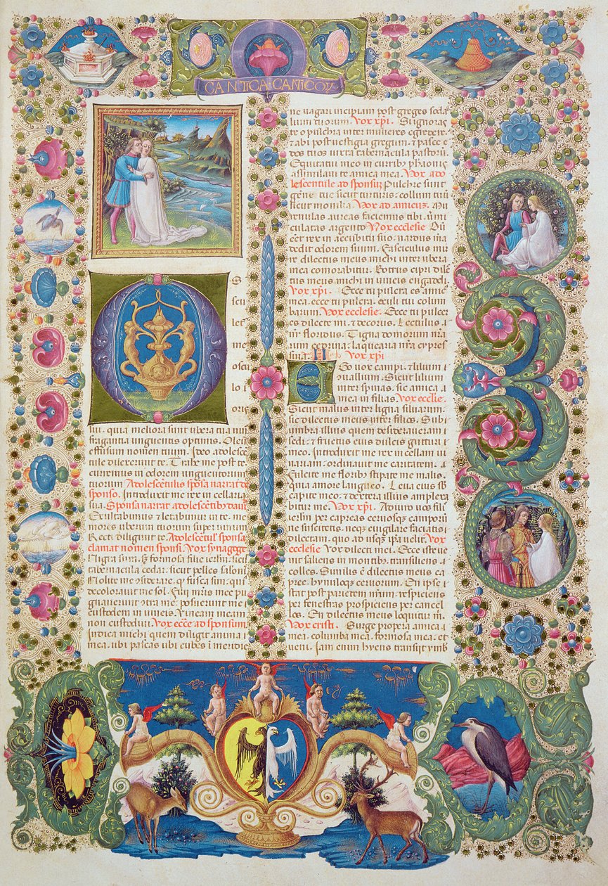 Fol.284r Sangenes sang, fra Borso d
