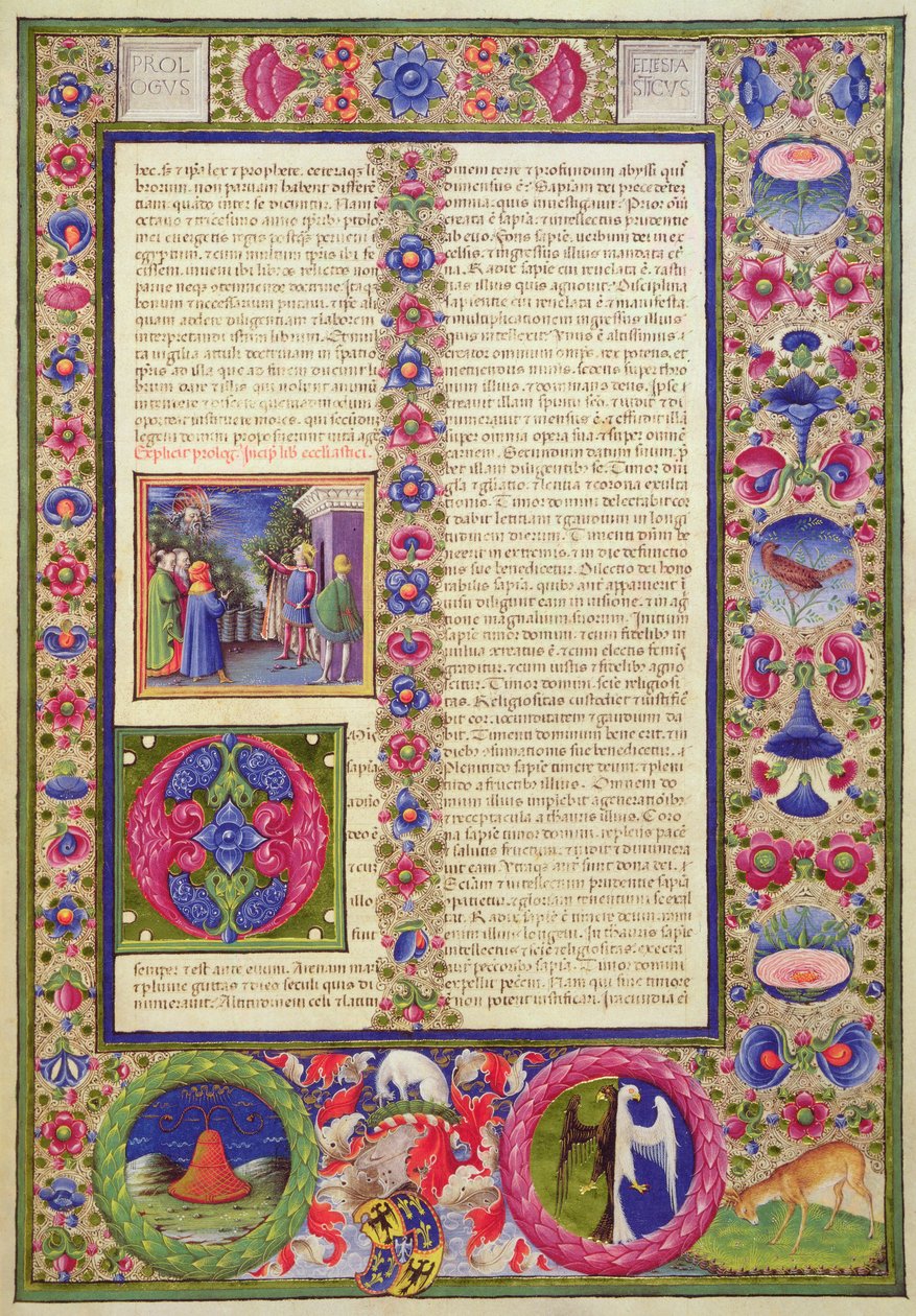 Fol.293r Åbning af Ecclesiasticus Bog, fra Borso d