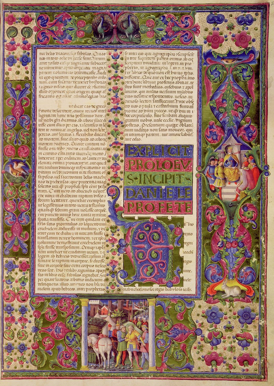 Fol.78r Åbning til profeten Daniels bog, fra Borso d