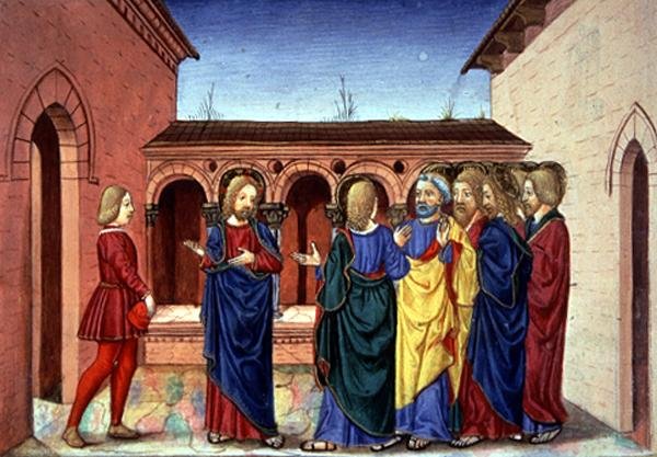 Fol.91v Kristus meddeler, at Lazarus