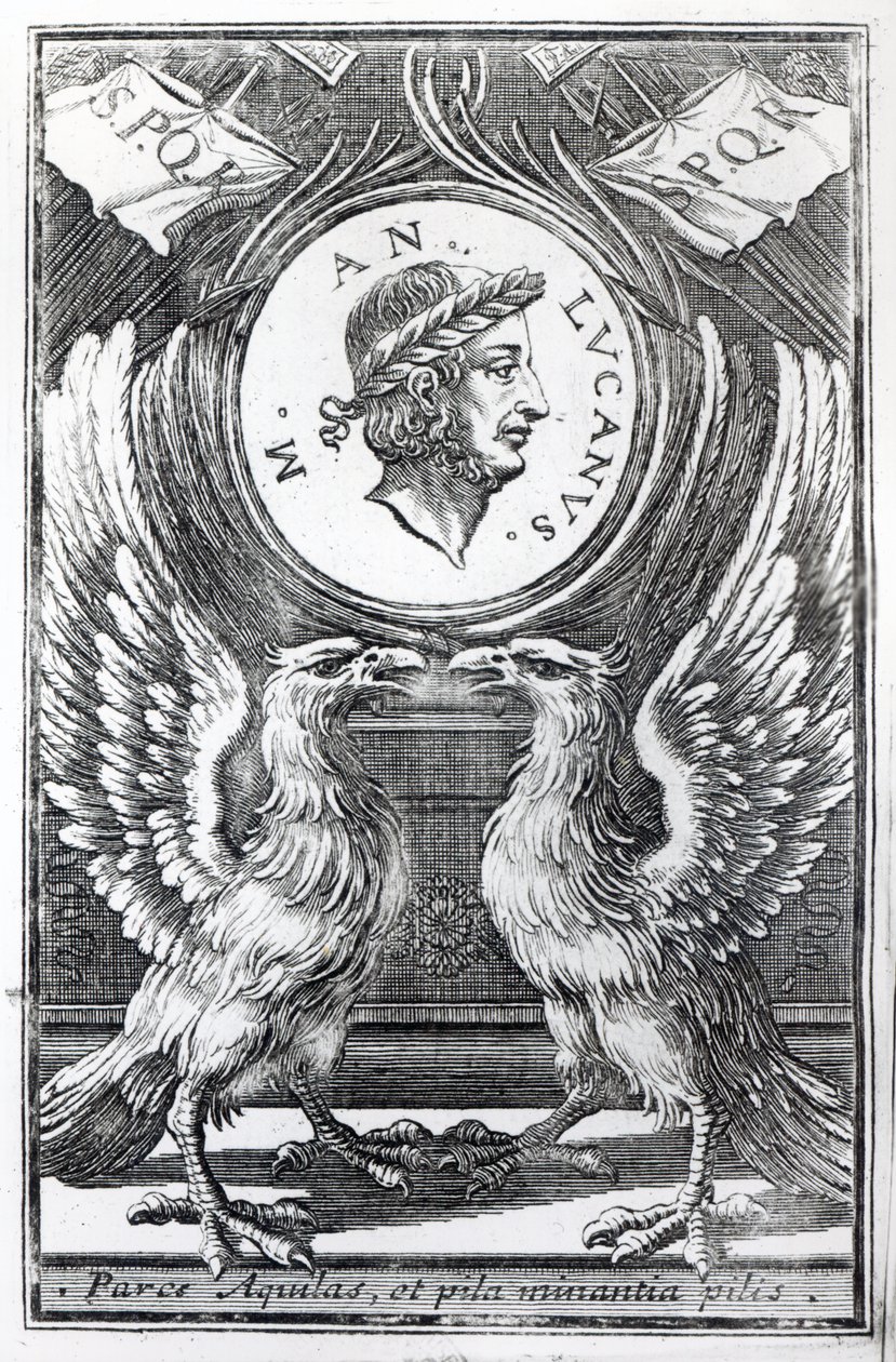 Frontispice til Lucans Pharsalia af Marcus Annaeus Lucanus, udgave udgivet i 1663 af Italian School