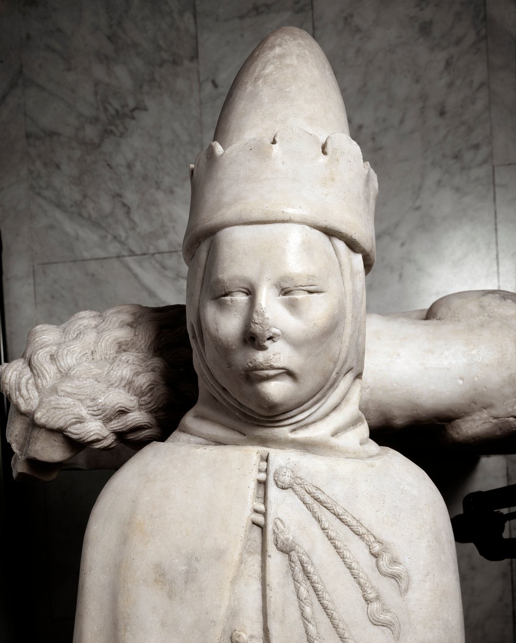 Begravelsesmonument for den første doge af Genova Simone Boccanegra (Marmorskulptur af Italian School