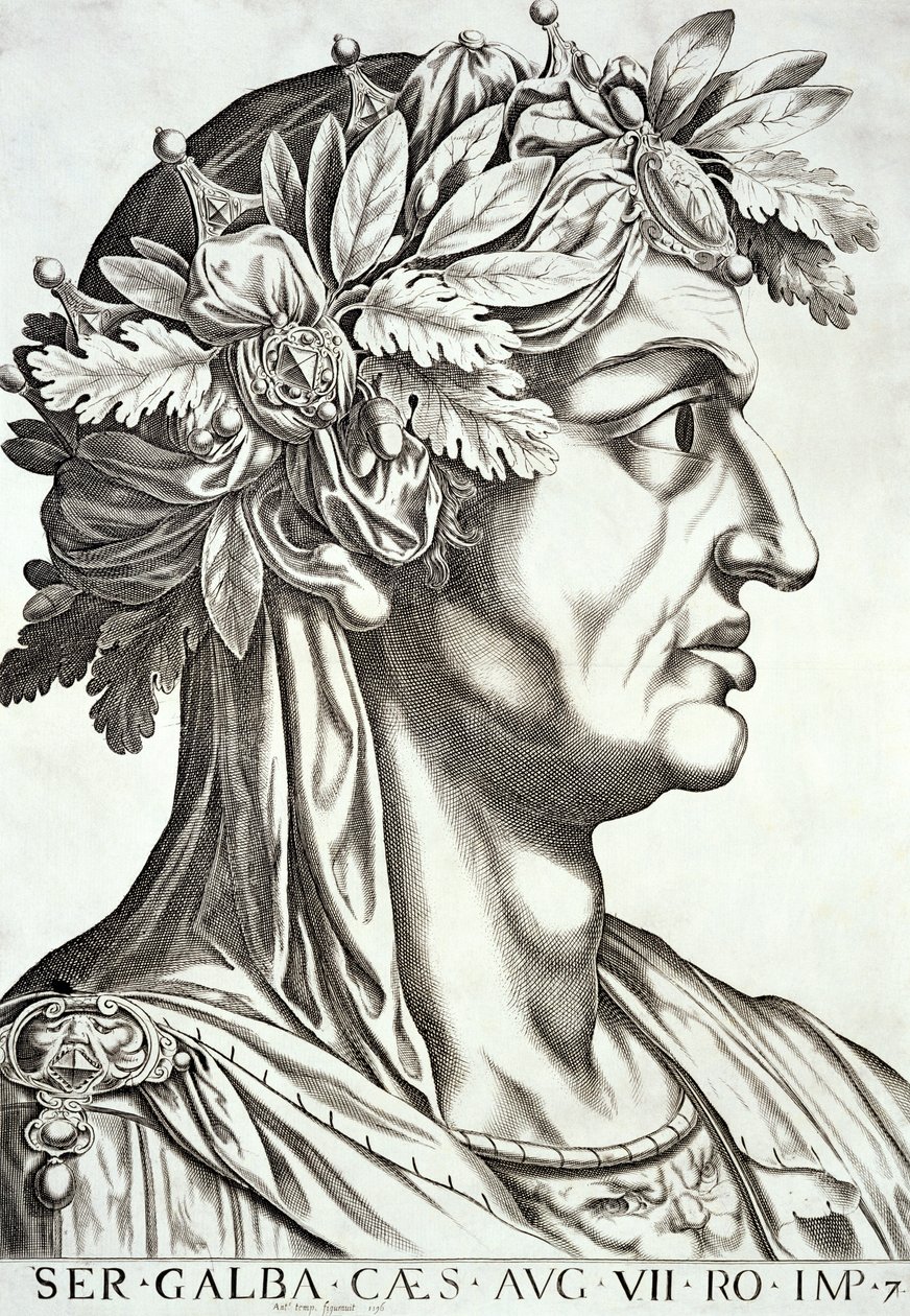 Galba Cæsar (3 f.Kr.-69 e.Kr.), 1596 af Italian School