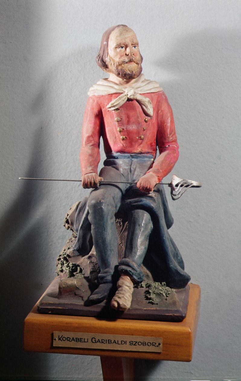 Giuseppe Garibaldi (1807-82), ca. 1860 (malet terracotta) af Italian School