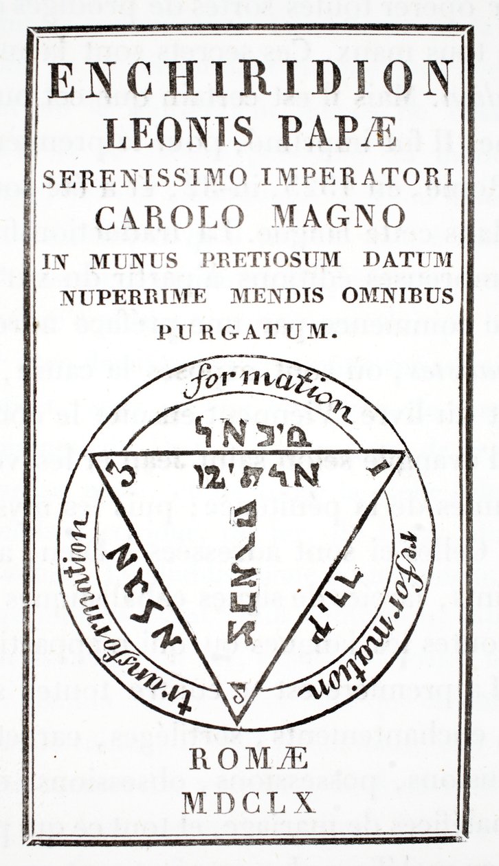Grimoire af pave Leo III af Italian School